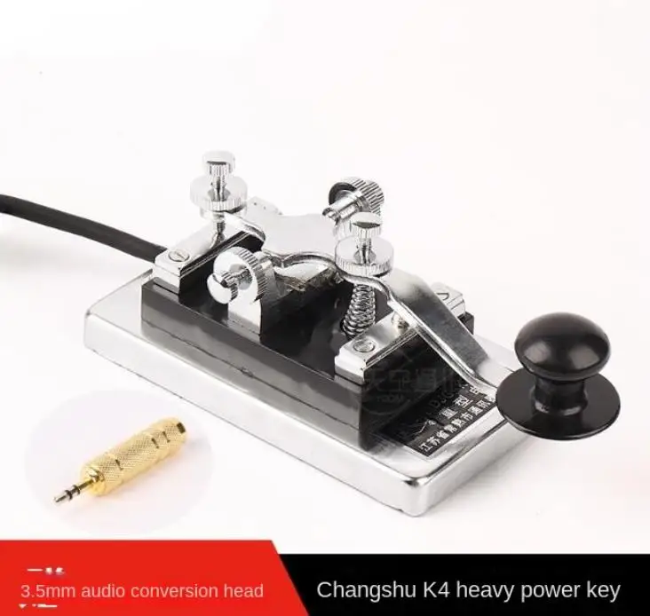 

Changshu K4 Heavy-duty Electric Key CW Shortwave Electric Key Code Electric Key Military Electric Key 6.5mm Plug