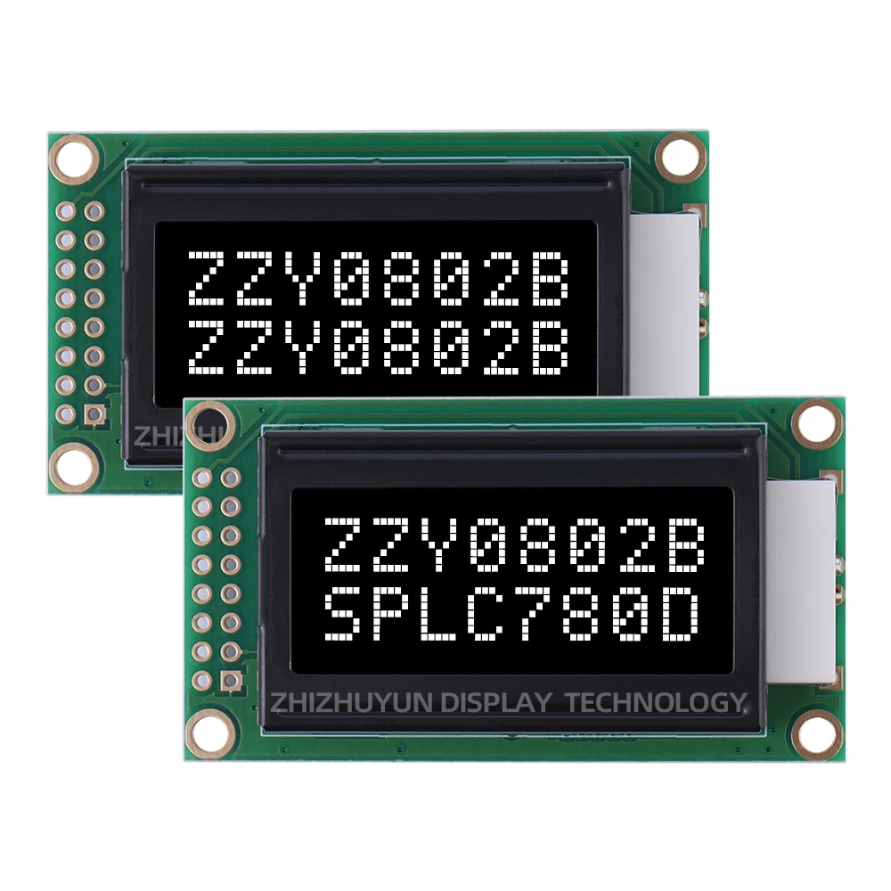 Módulo De Exibição De Filme Azul, Controlador De Tela LCD, 16PIN Fonte Fabricante, LCM0802, SPLC780D, 0802