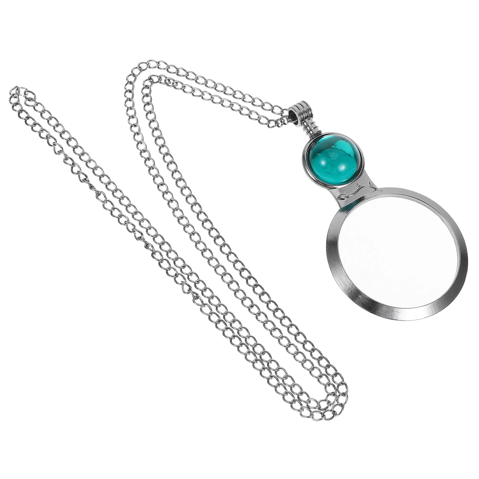 

Magnifying Glass Necklace Loupe Magnifier Costume Crafts Magnification Lens Pendant Charm Chain