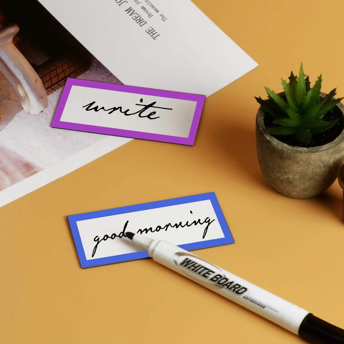 

Magnetic Label Chalk Board Stickers Labels Erasable Magnets Creative Reusable Tags