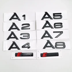 Audi 3D ABS Black Sline A1 A2 A3 A4 A5 A6 A7 A8 Logo Emblem Auto Badge Trunk Decal Sticker Car Fender Sticker Accessories