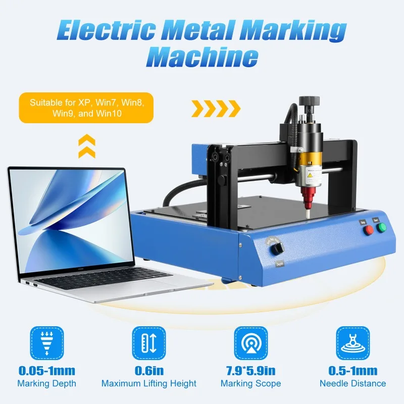 Electric Metal Marking Machine Number Letter Label Dot Peen Marking Engraver