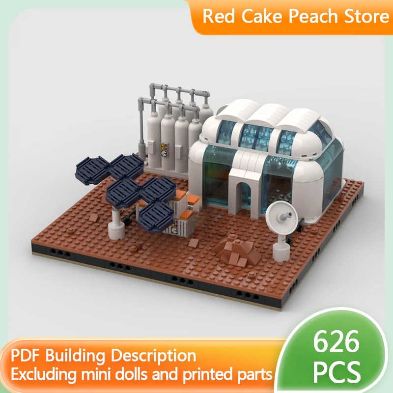 

City Street View Model MOC Building Bricks Mars Research Base Modular Technology Children Holiday Gifts Assemble Toys Suit