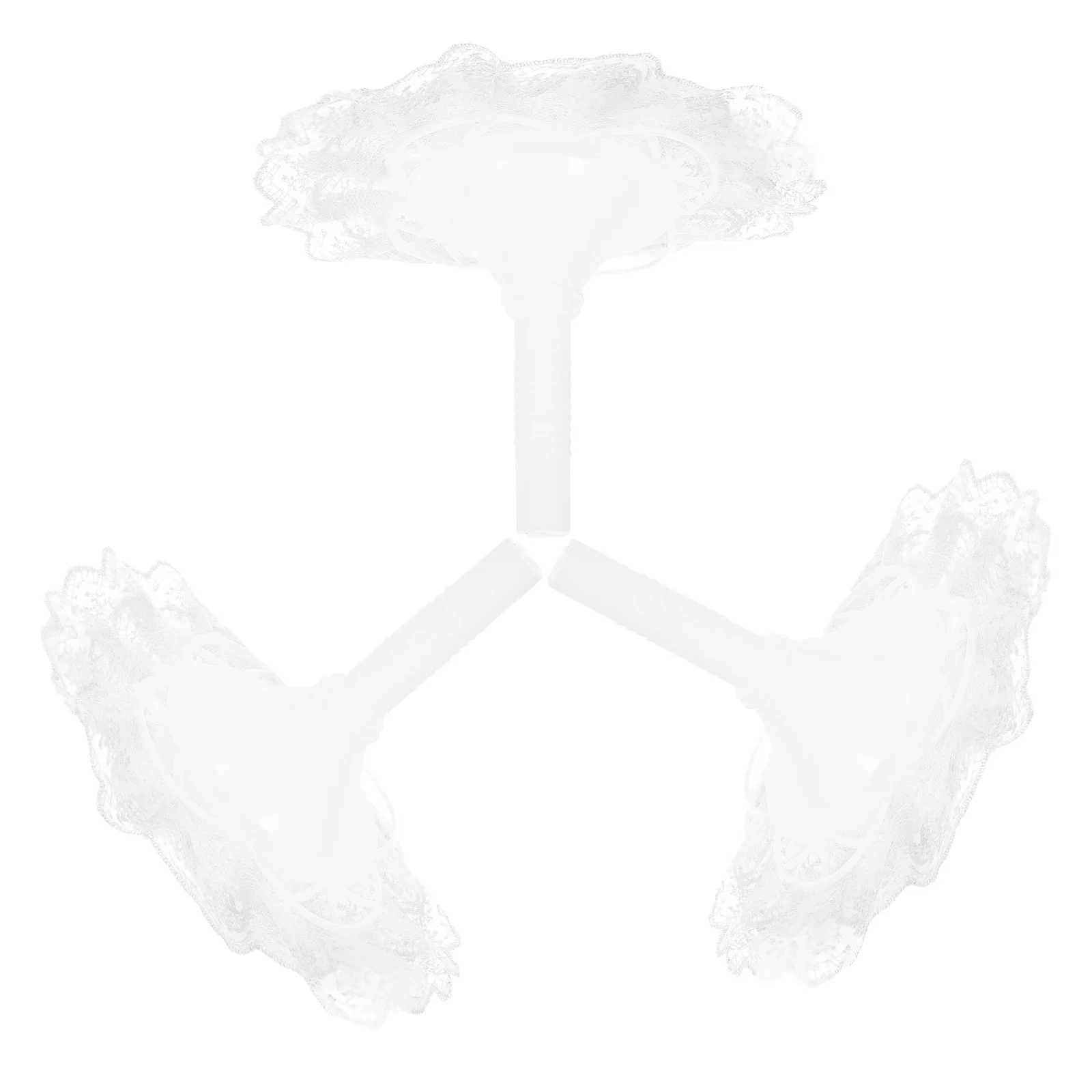 

3 set Wedding Bouquet Holder Artificial Flower Handheld Diy Floral Support Compact Lightweight Lace Collar Cuff Bridal Bouquets