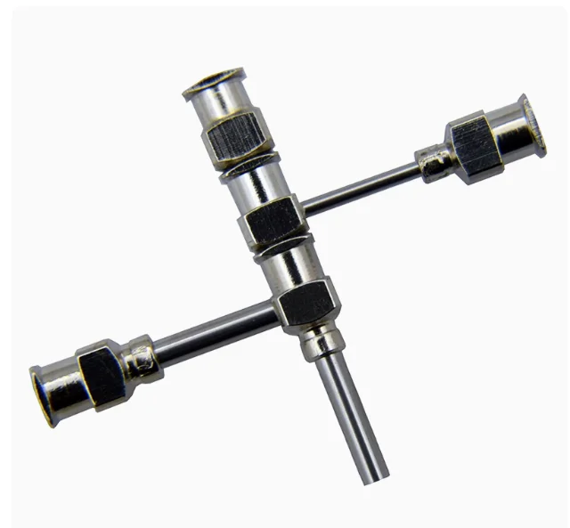

Three-tube coaxial needle 3D printing needle electrostatic, shell core, leather core, hollow fiber