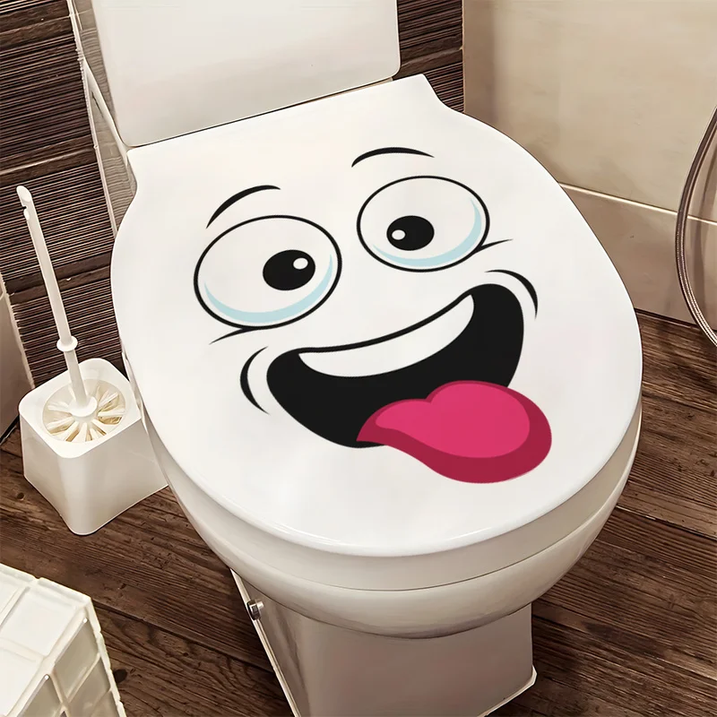 4pcs Set Funny Cartoon Expression Trash Can Stickers - Removable Vinyl, Waterproof Kitchen Decor Home Decoration Art Decals
