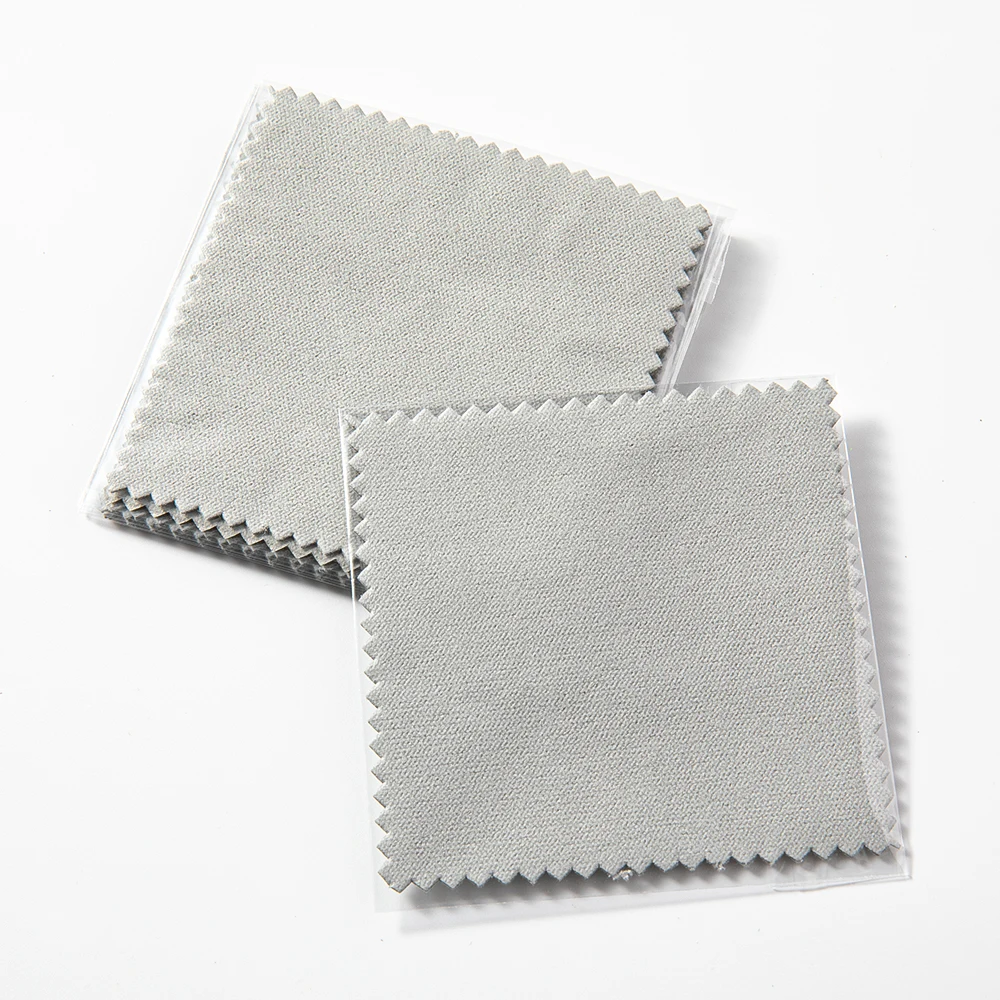 10/50Pcs Polishing Cloth Silver Sided Cleaning Polishing Cloth Soft Clean Wipe Wiping Ring Necklaces Jewelry Clean Tool Supplies
