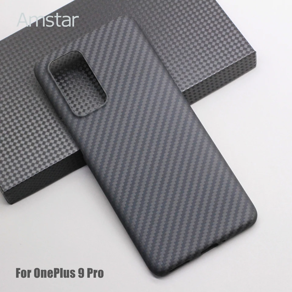 Imagem -02 - Amstar-fibra de Carbono Real Case Protetor para Oneplus Pro Ultra-fino High-end Fibra de Aramida Case para Oneplus 9r