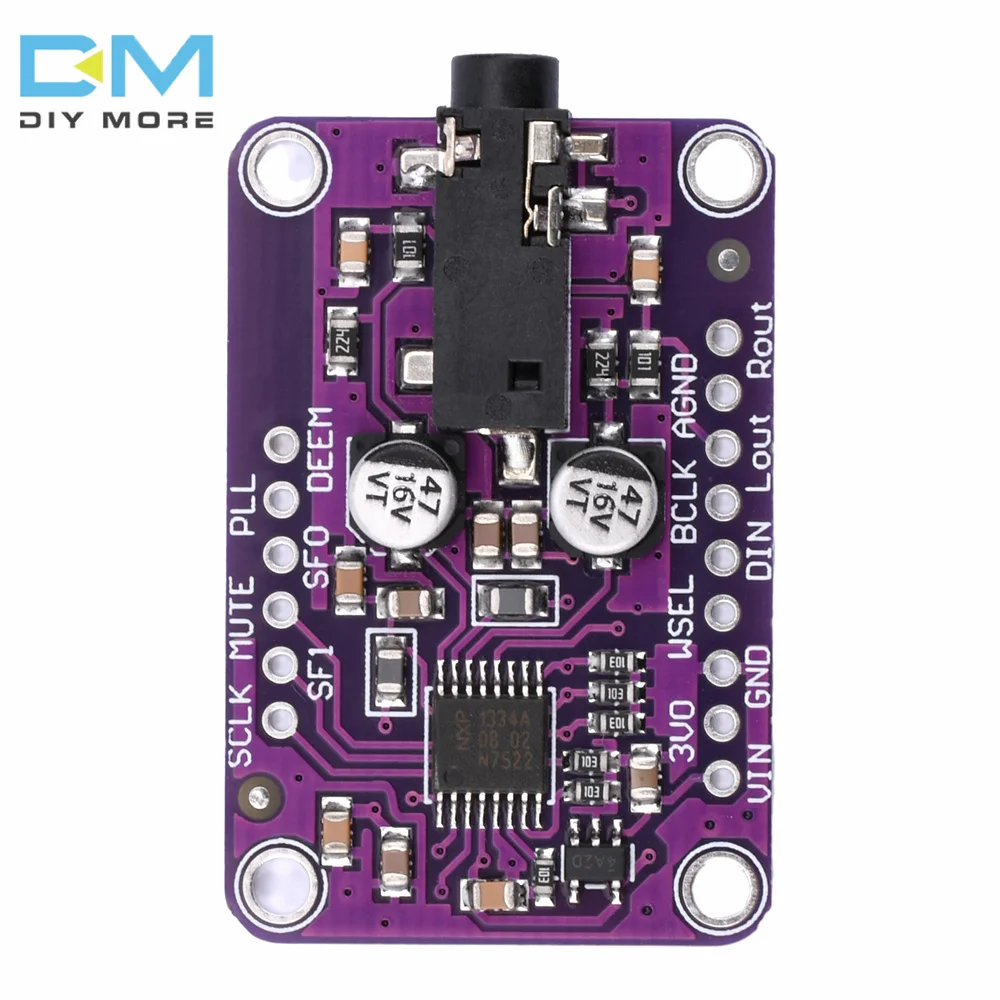 UDA1334A I2S DAC Audio Stereo Decoder Module Board 3.3V-5V For DIY Occasions Handles Multiple Formats