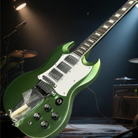 Free Shipping Light Green SG Explosive Metal Maple Fingerboard Mahogany Body High Beauty Exquisite Craftsmanship Electric Guitar