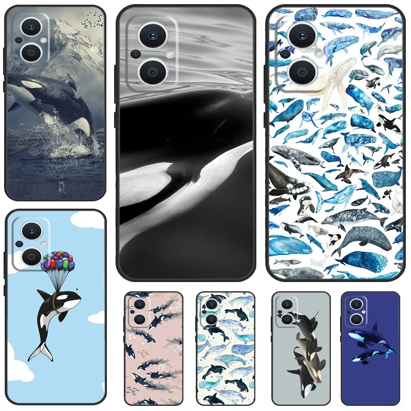 Orcas Killer Whales For OPPO Reno 8T 4Z 5Z 4 5 6 7 8 Lite 10 Pro OPPO Find X2 Lite X3 Neo X6 X5 Pro Phone Case