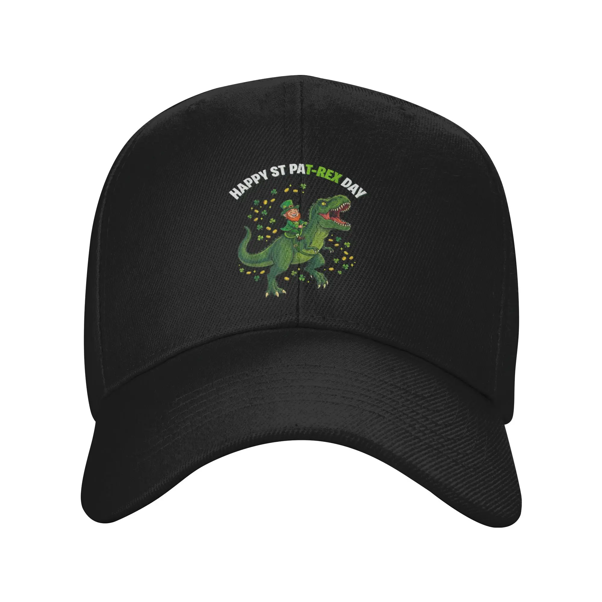 Dino St Patricks Day Saint Patricks Leprechaun Baseball Cap Fishing Sun-Proof Trucker Hat Unisex-Teens Vintage Baseball Caps