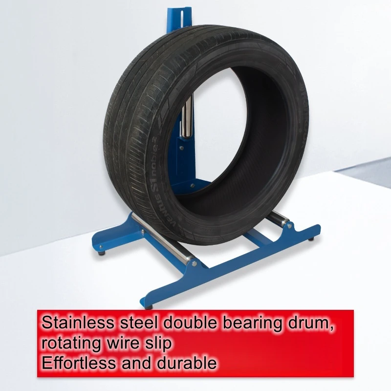 Car tire hub cleaning rack, stainless steel rotating rolling beauty professional tool cleaning bracket