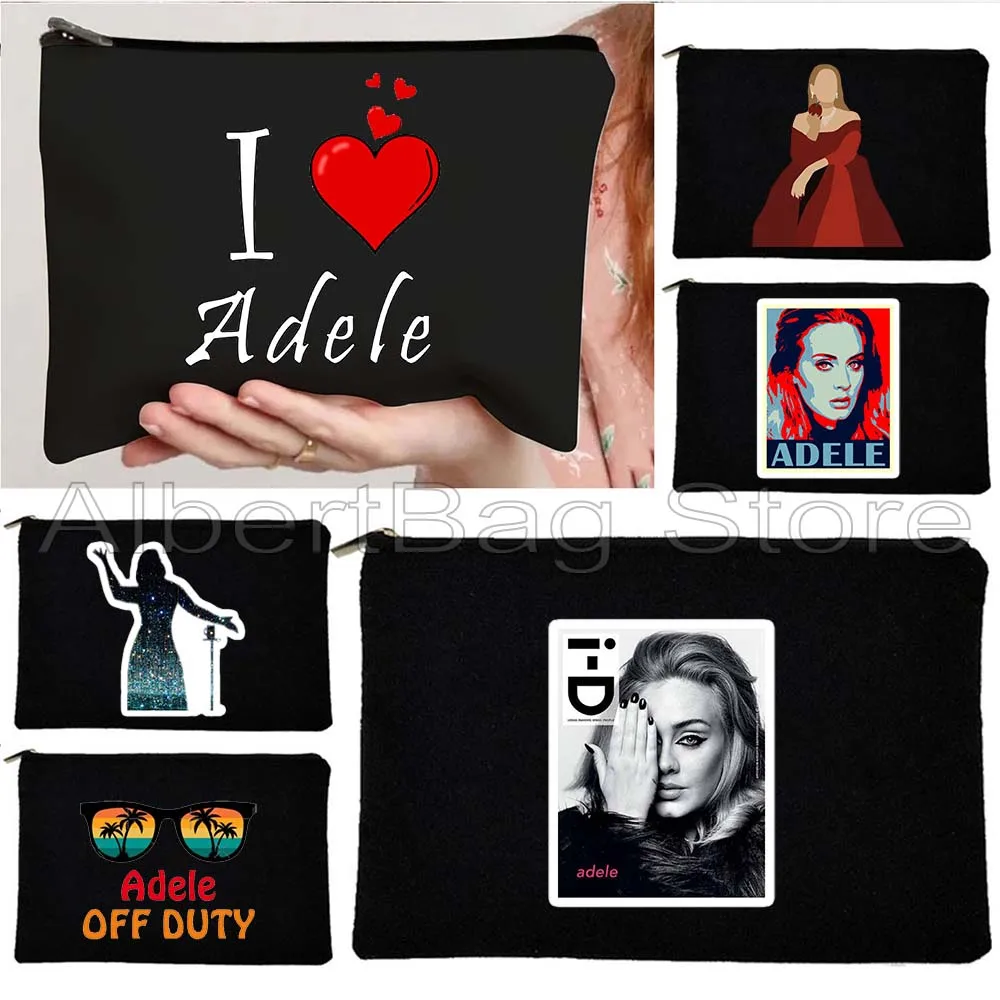 

Hello It's Me Love Adele Music Singer Poster Cute Gifts Canvas Cosmetic Bag Makeup Toilet Bag Storage Pencil Case Zipper Pouch