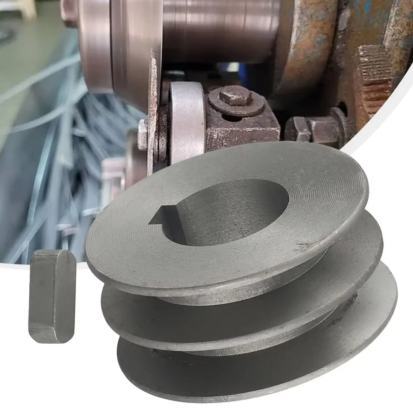 V-Belt Pulley Cast Iron A-Type Double Slot Pulley Motor Pulley Material Cast Iron Dia 50mm-100mm Power Tool Accessories