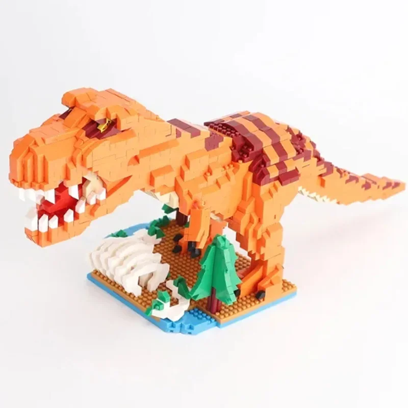 YZ Jurassic Dinosaur Tyrannosaurus Rex Velociraptor Baryonyx Triceratops Monster Mini Diamond Blocks Bricks Building Toy No Box