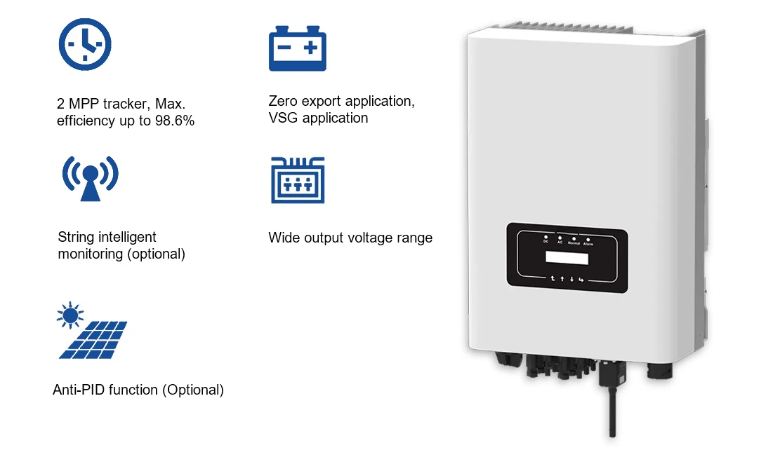 Ongrid Solar Inverter Power 18kw 18000w 18kva Three Phase 20kw 25kw On Grid Inverter With MPPT Charge Controller