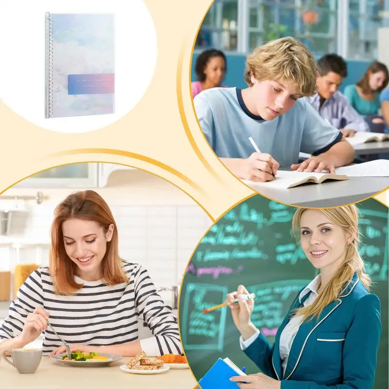 Planner Notebook ที่ถอดออกได้ Journal Notepad Travel โน้ตบุ๊คเรียงรายโน้ตบุ๊คกระดาษหนาเกลียวปกแข็ง Journal Notepad สําหรับ