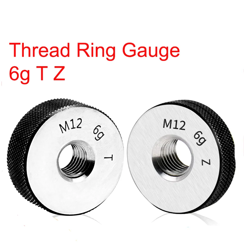 2pcs/set Thread Ring Gauge GO/NO GO Gage Metric Gauge 6g M11 M12 M14 M17 M18 M20 M24 M30 M40 M50 M60 Thread Distance 1.5