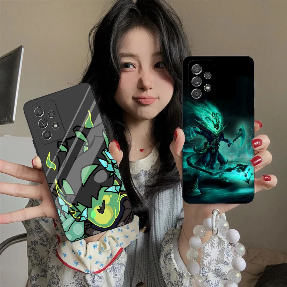 

Game L-LOL T-Thresh Phone Case For Samsung S24,23,22,30,21,10,9,Ultra,Plus,Lite,FE,5G Black Soft Case