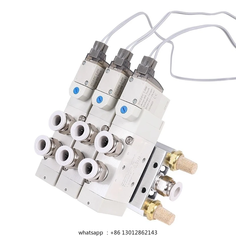 

Группа пневматических электромагнитных клапанов 5V210-08, двухпозиционный, пятиходовой клапан, остров, база регулирующего клапана 24 В