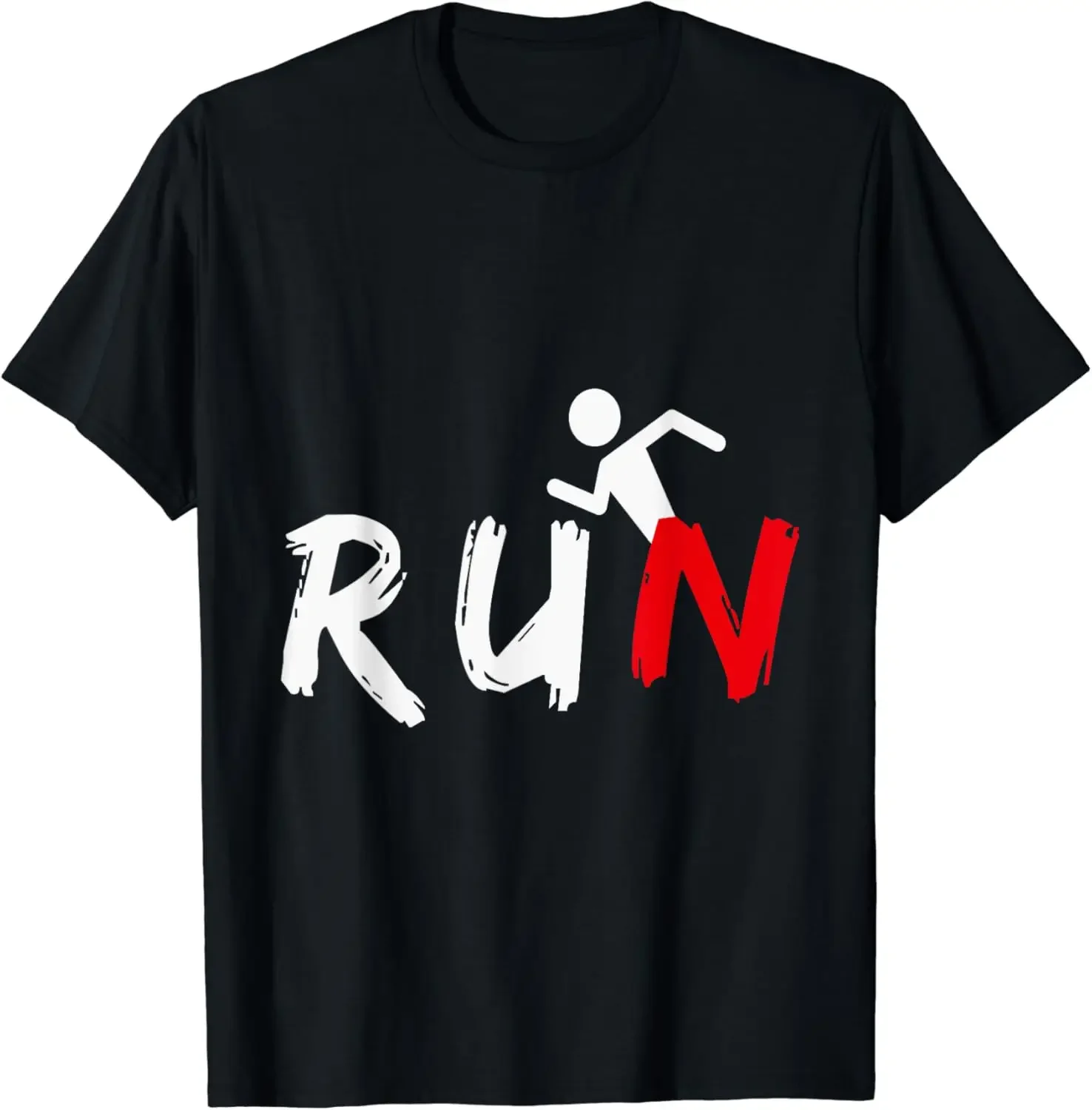 Run Stick Figur Runner Running Funny 5k Runners Marathon T-Shirt Funny Gift Clothes Tops Graphic T Shirts Men Clothing