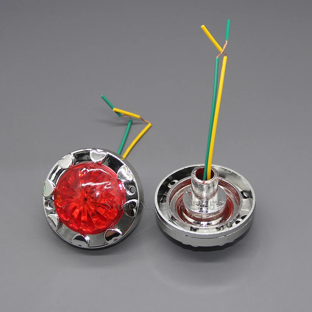 1pcs 62mm Swing Machine Kiddie Rides Parts 12V Illuminated Chrome Edge Lights LED Lamp Decorate LED