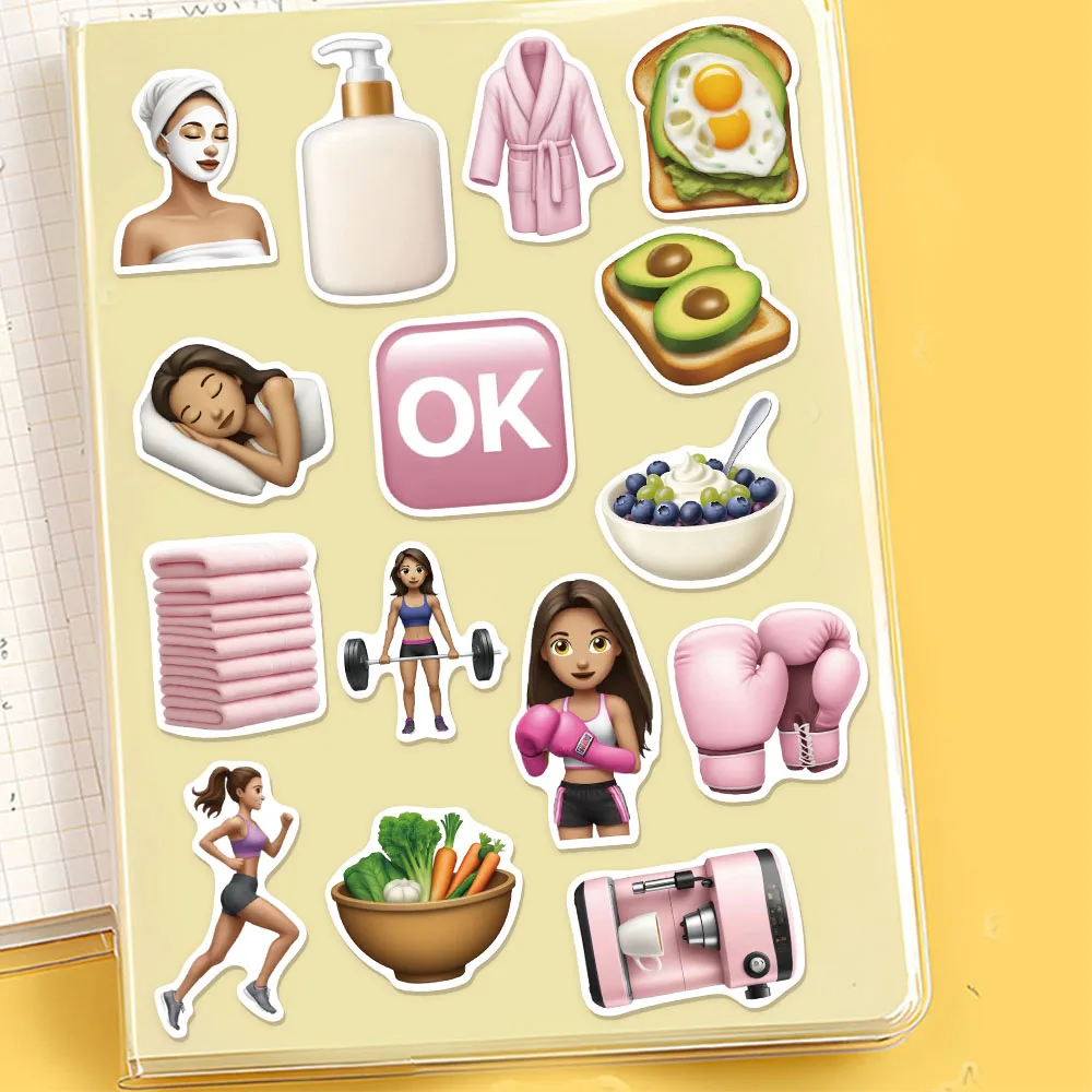 50 قطعة من ملصقات GYM الأمريكية الممتعة على لوح التزلج وكوب الماء والكمبيوتر وملصقات مقاومة للماء #6