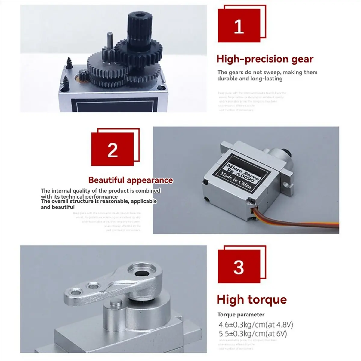 

(A30I) 9G Upgrade All Metal Micro-Servo for WPL B24 C34 B36 C14 C14K C24 C24K MN D90 MN45 RC Car Robot DIY Replacement Parts