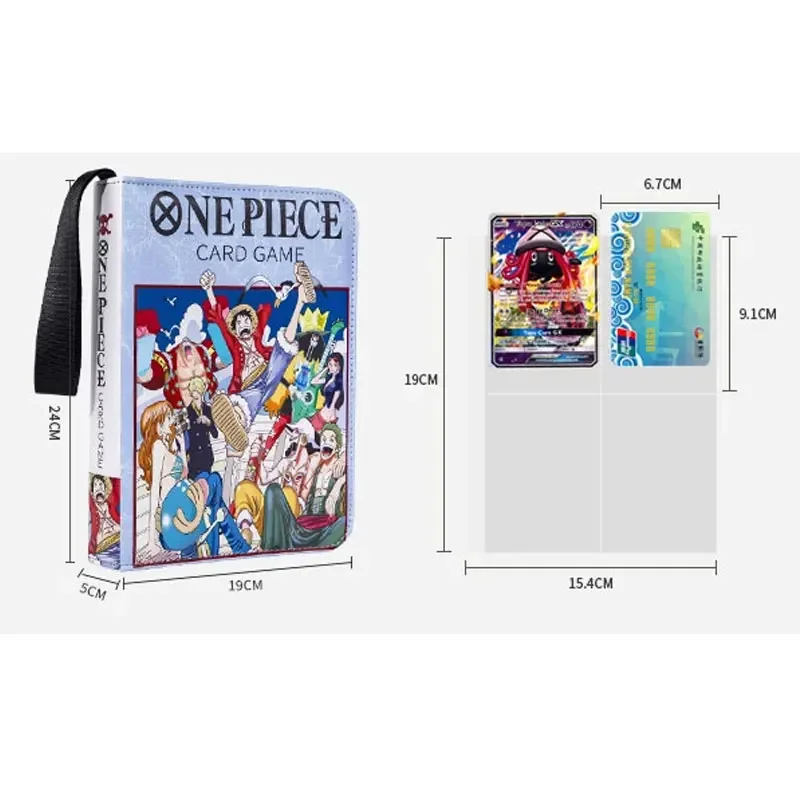 400PCS ONE PIECE Card Album Book TCG Series 3 Card High-capacity 4 Grid Zipper Collection Book Storage Book Boys Birthday Gifts