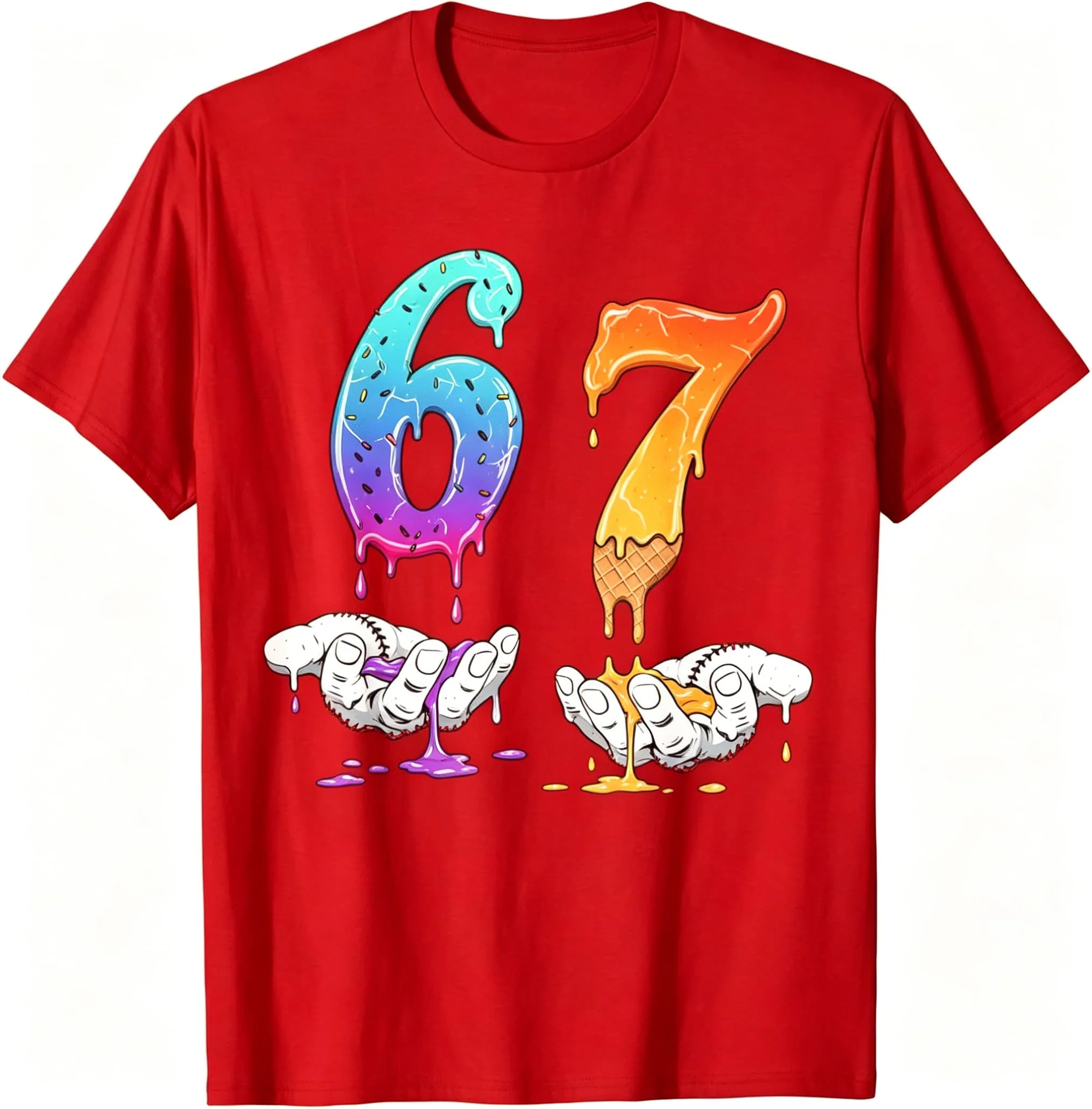 Six Seven Funny Meme Drip Lässiges Mode-T-Shirt für Männer, Damen, Jungen, Kinder, Eltern und Kinder, Baumwolle, Kurzarm, Kinder-T-Shirt – Detail 9
