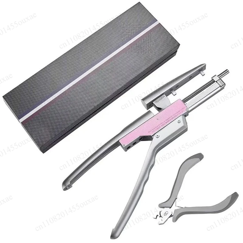 6D 3-Generation Hair Extension Machine With Plier & Hair Strands Quick Seamless Salon Hair Install Tool