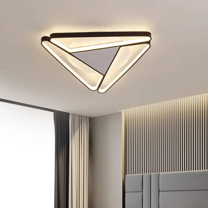 Lustre LED de alumínio triangular, Modern Living Room and Bedroom Chandelier, Decoração para casa, Lustre de cozinha, 2023