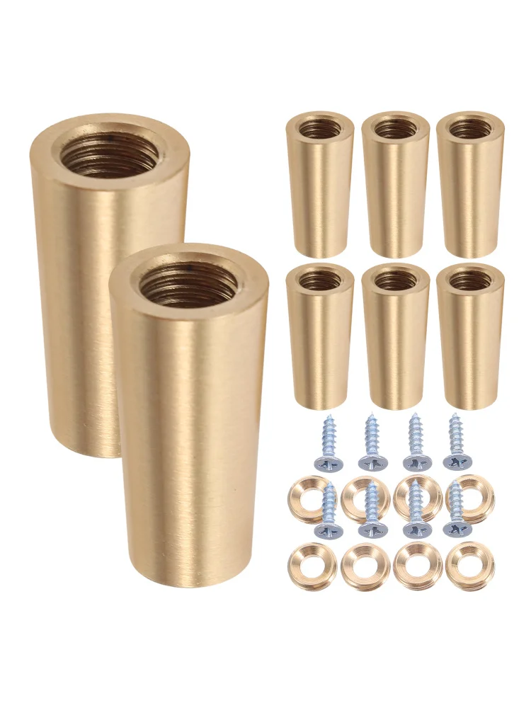 8pcs For Wooden Tray Brass Cutting Board Legs Display Risers Furniture Decor Accessories Brass Tray Riser Feet Metal Support