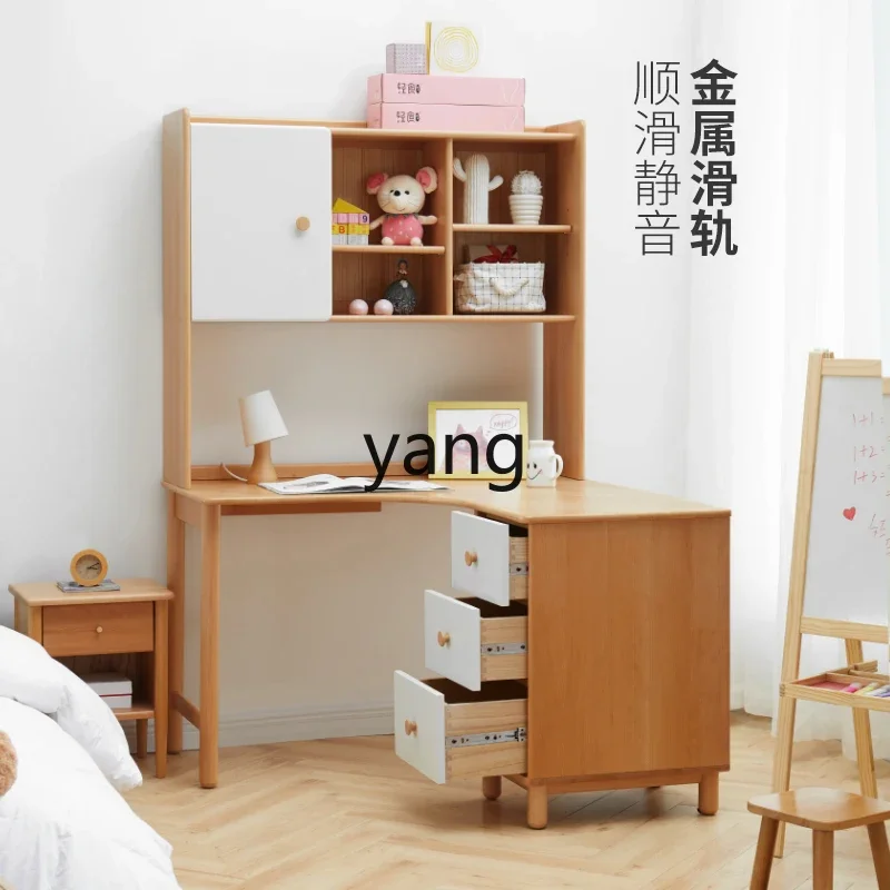 Lcx solid wood study table household writing table combination simple small apartment desk