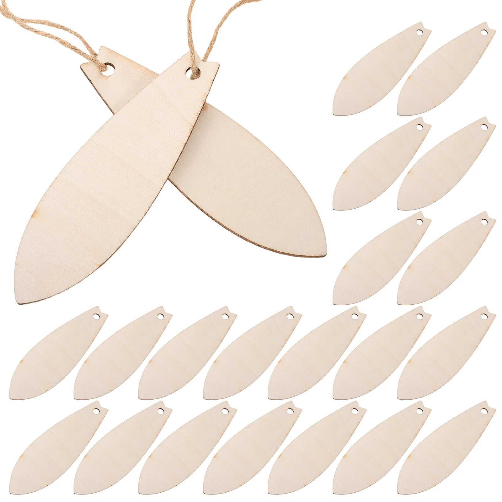 

30pcs Wooden Surfboard Cutouts Unfinished For Diy Painting Crafts Beach Theme Decor Wood Surfboard Blanks Summer Decoration