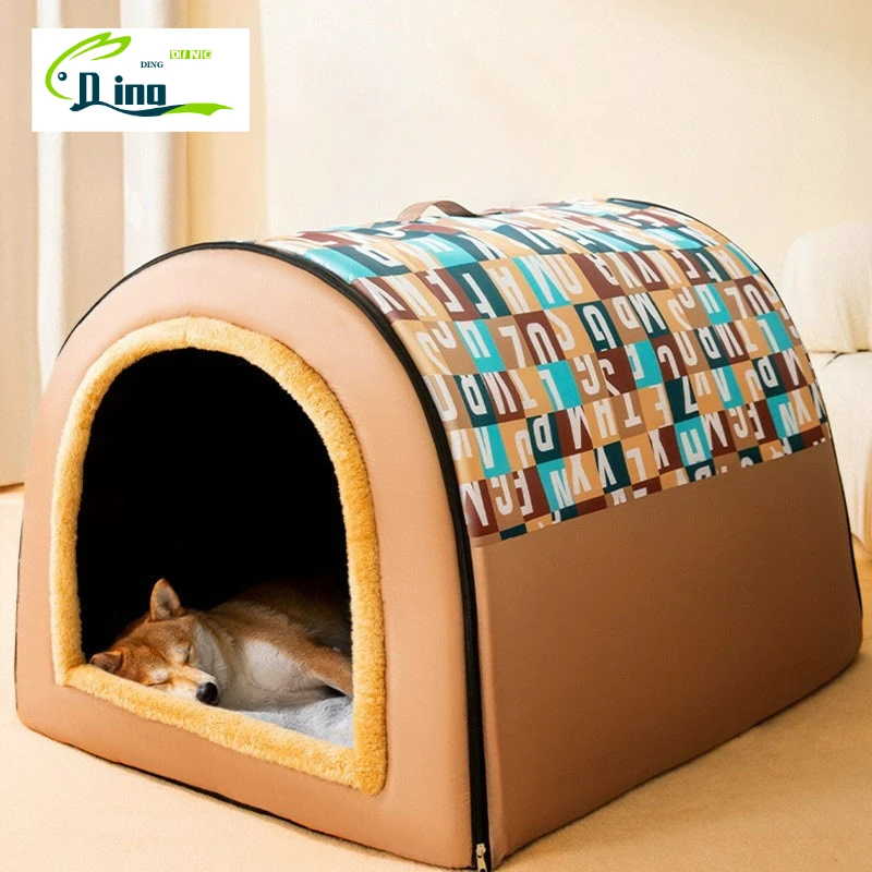 

Dog House, Warm in Winter, Medium-sized Dogs, Oversized House, Detachable and Washable, Golden Fur Pet Supplies Dog Accessories