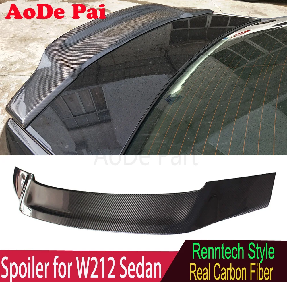 

W212 Renntech R Style Spoiler Real Carbon Fiber Rear Ducktail for Mercedes E Class W212 4 Door Sedan E63 E200 E250 E350