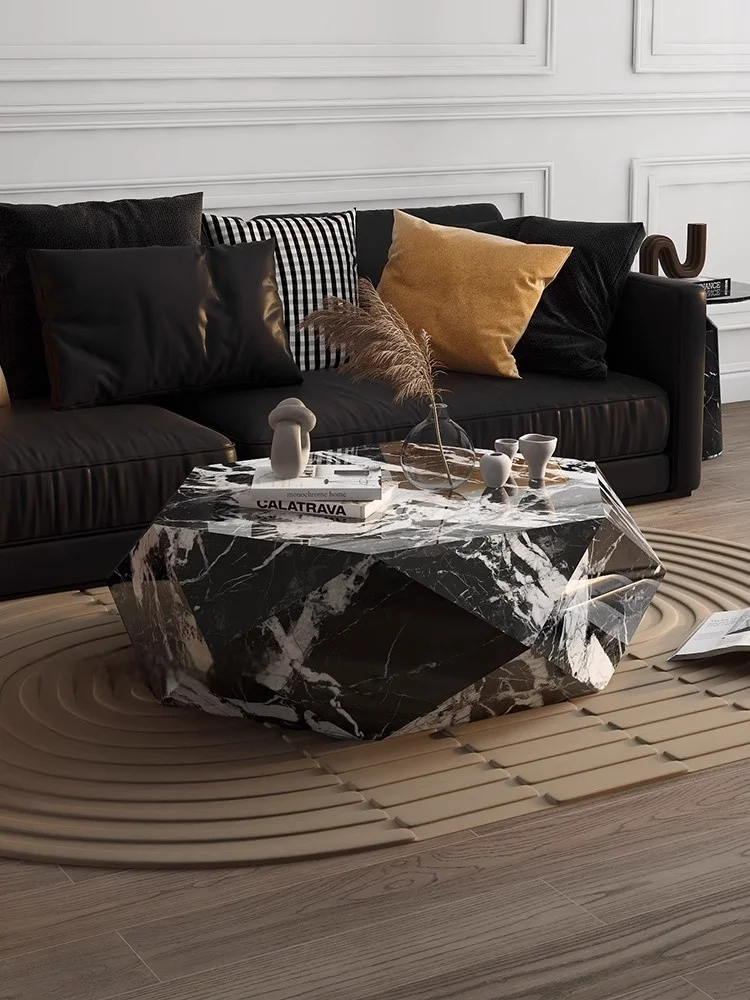 

Hot items in the store Marble Luxury Stone Hexagonal Diamond Coffee Table Modern Art