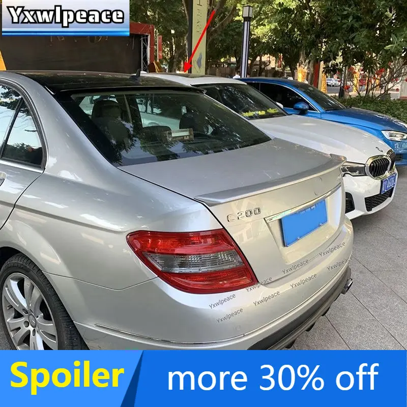 

For Mercedes-Benz C-Class W204 Sedan 4 Doors 2008 2009 10 11 12 13 ABS Material Rear Window Roof Spoiler Car Modification Parts