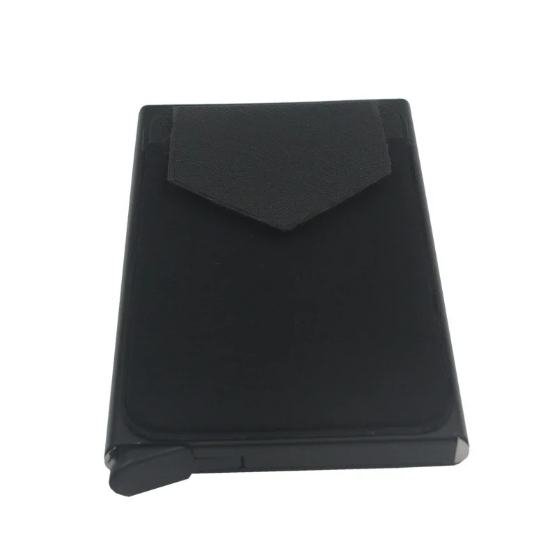 New Aluminum Automatic Elastic Push Box Triangle Withcover Anti theft Brush Bank Bag Rfid Card Box Spigen Passport Holder