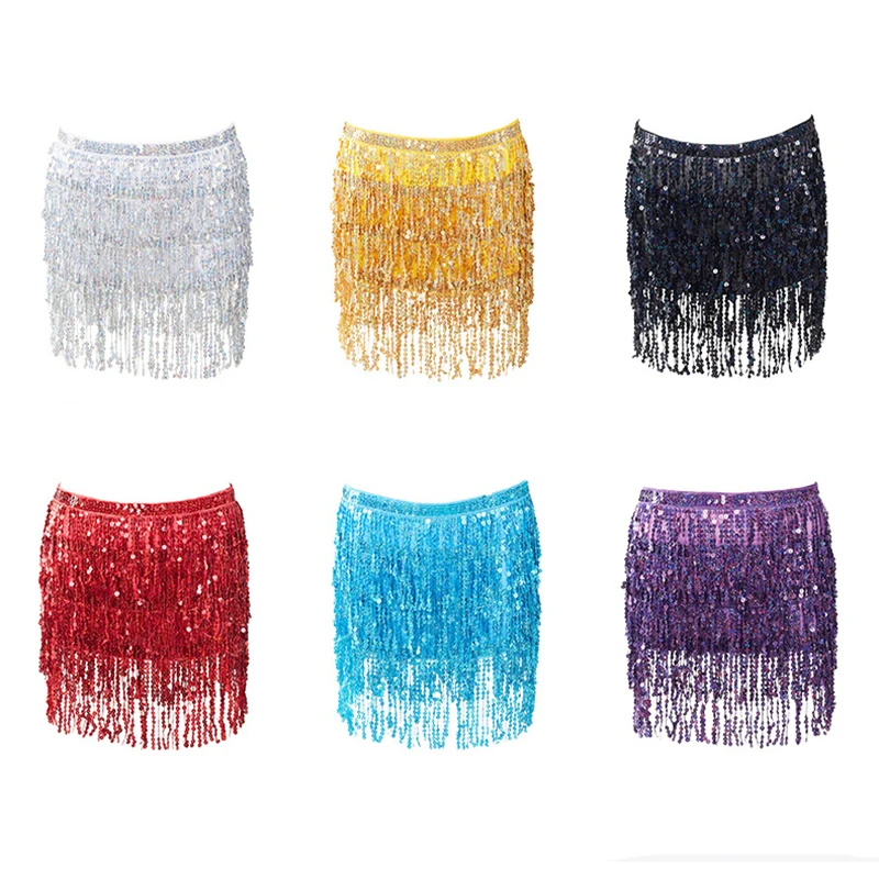 المرأة مثير الرقص الشرقي الورك وشاح الخصر حزام للف الوسط فستان عرض الإناث ازياء الترتر شرابات تايلاند/الهند/الراقصة العربية تنورة