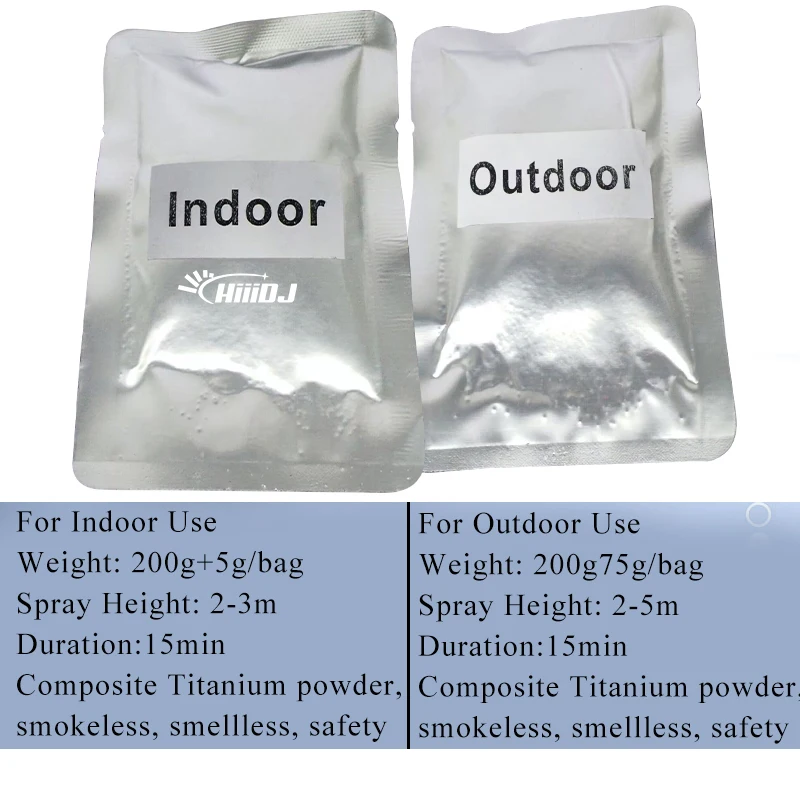 1-200 bags indoor outdoor Cold sparkler Electronic Spark Machine Composite Ti Powder For Stage events show 200g