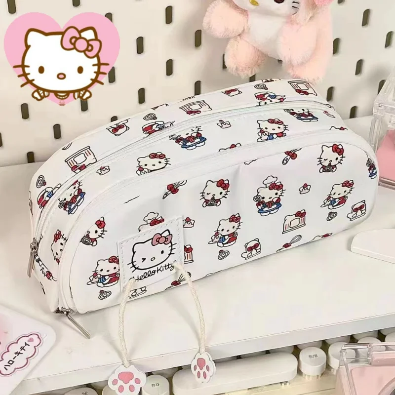 

hello kitty stationery pencil bag student super large capacity multi-layer cute high-looking bag back to school kawaii children