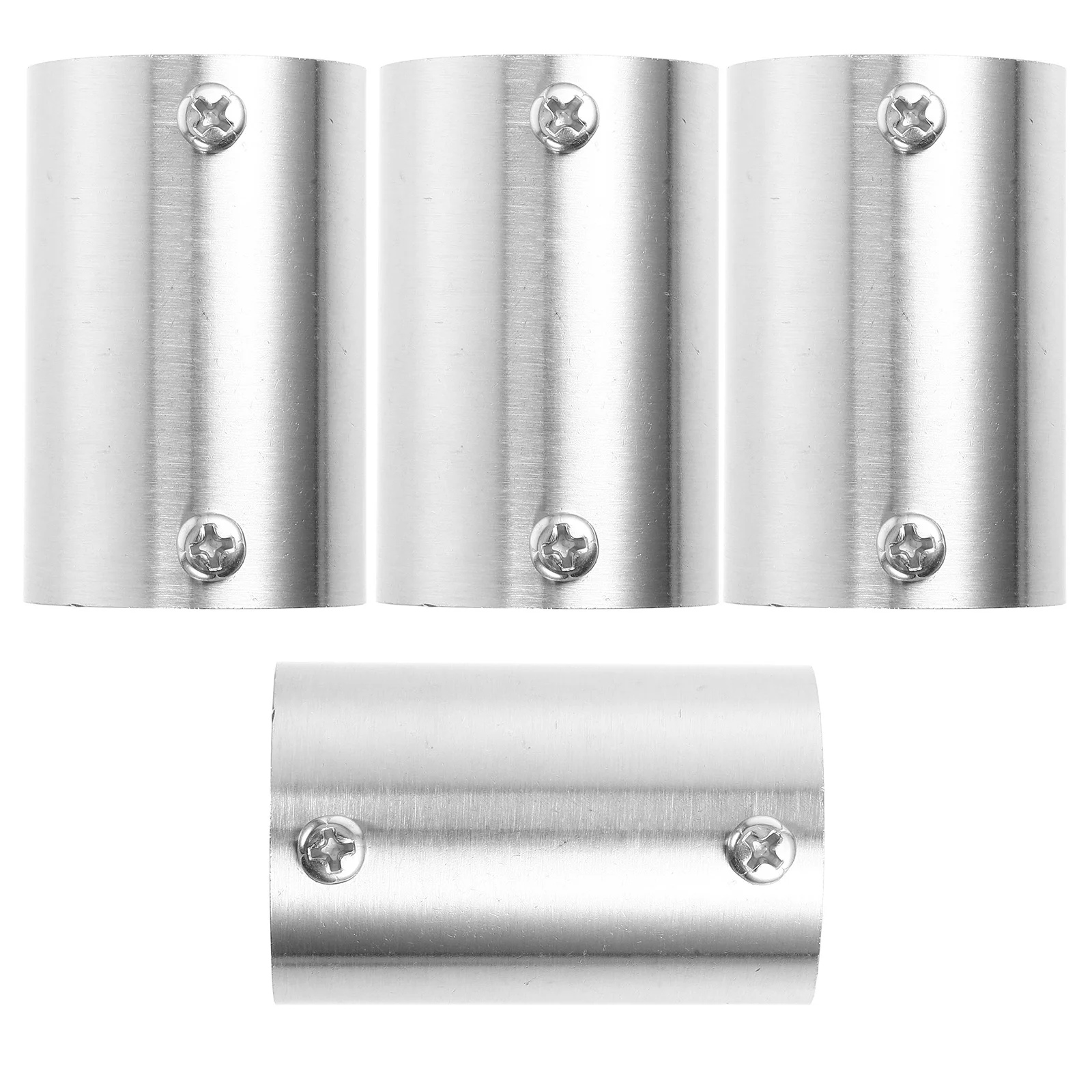 

4Pcs Stainless Steel Straight Pipe Fitting Connector Handrail Railing Tube Connector Easy Install Stable Connection