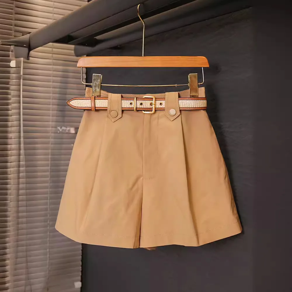 

MaSande Summer 2024 High Waist Wide Leg Commuter Artistic Casual Sle Five-Quarter Length orts Tee-acetate Fiber Ladies ...