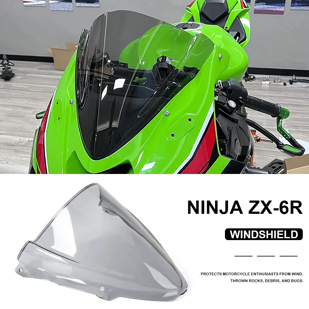 

For Kawasaki Ninja ZX-6R ZX6R ZX 6R NINJA 2024 2025 New Motorcycle Windshield Windscreen Wind Deflector Protector Front Cowl