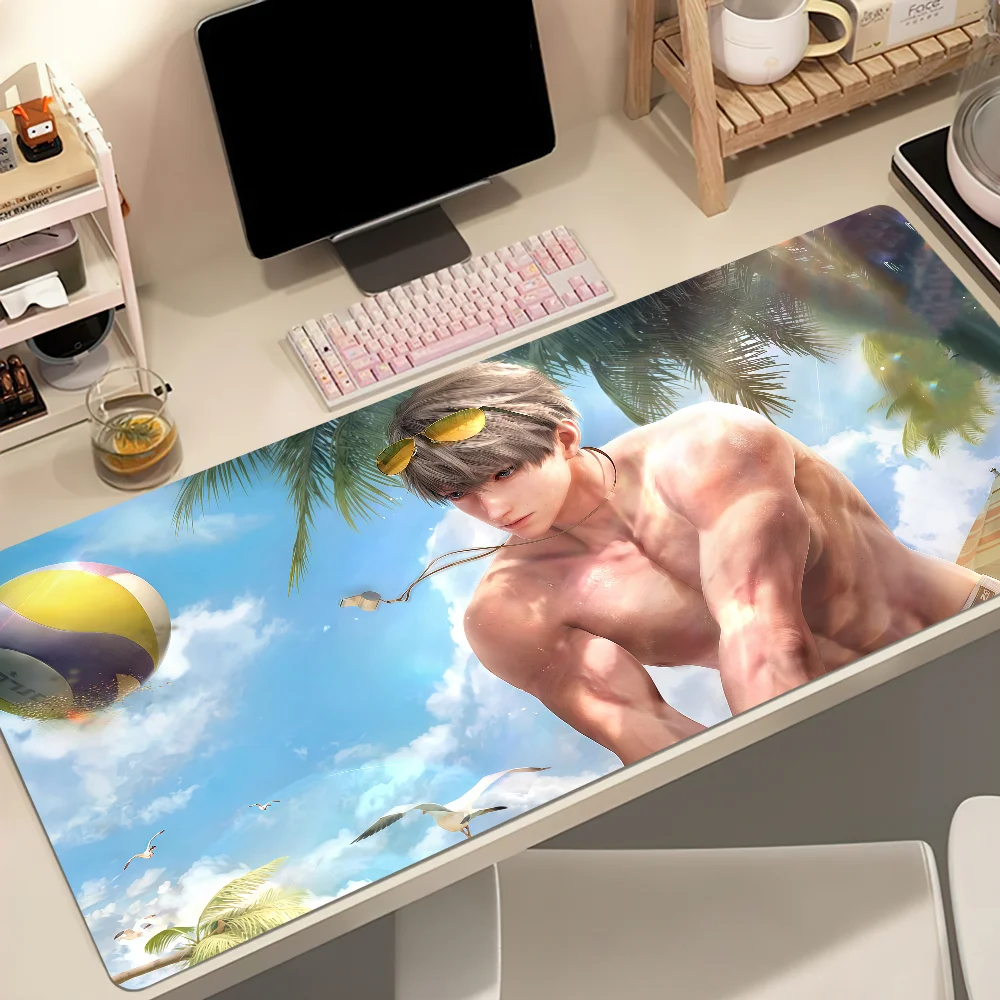 Xavier Love And Deepspace Mouse Pad Large Non-slip Lockedge Desktop Computer Desk Mat Keyboard MousePad Office Gamer Student