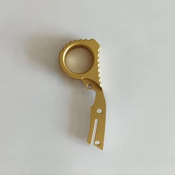 Golden Color Aluminum Alloy Knife Signet Finger Ring Back Spacer For Spyderco Endura C10 Delica C11 Matriarch C12 Knives Parts