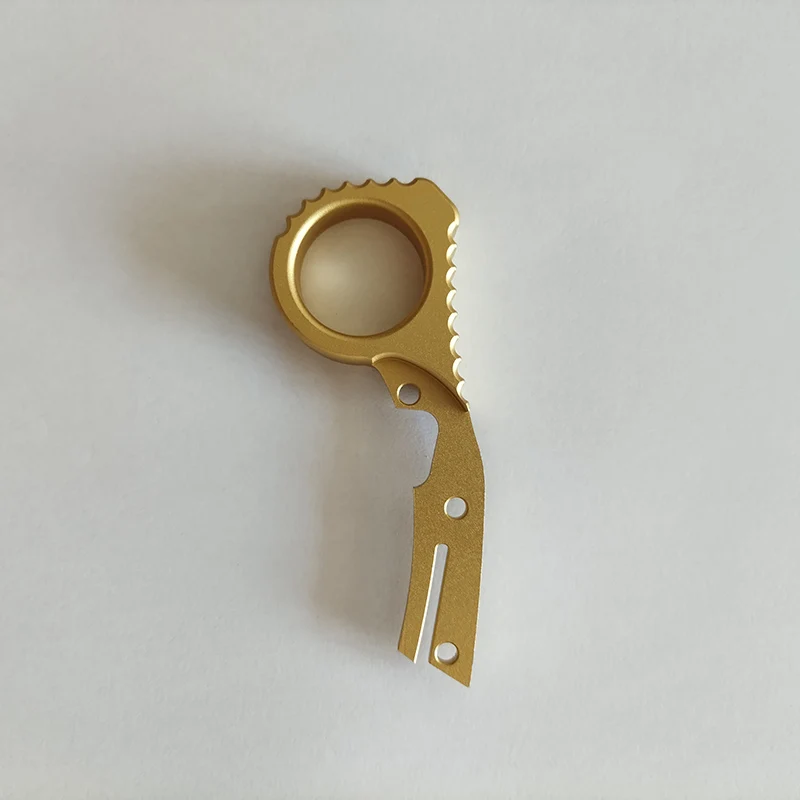 Dourada Liga de Alumínio Faca Signet Finger Ring Espaçador Traseiro para Spyderco Endura C10 Delica C11 Matriarch C12 Facas Peças Cor